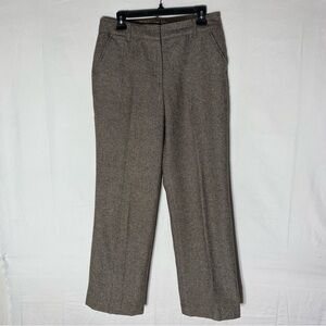 Vintage Dalia Classic Brown Straight Leg Wool Blend Trousers Pants 8